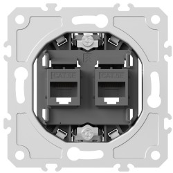 Donel механизм розетки RJ45 + RJ45 (двойная) cat.5/ClassE-8/8, серия DB - фото
