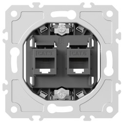 Donel механизм розетки RJ11 + RJ45 (двойная) cat.3/6/ClassE-4/8, серия DB - фото