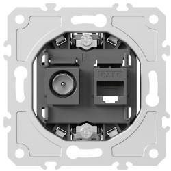 Donel механизм розетки RJ45/TV cat.6,ClassE-8/0-2400 МГц, серия DB - фото