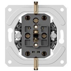 Donel механизм розетки двойной Schuko с заземлением 16А 250 В~ на винтах, серия DB - фото