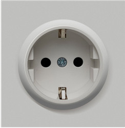 Donel R98 матовый серый накладка для розетки Schuko с заземлением, со шторками 16A 250 В~, серия DA - фото