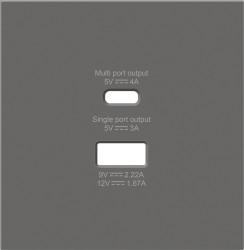 Donel R98 матовый шоколад накладка для розеток USB A+C, серия DA - фото