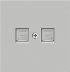 Donel R98 матовый серый Накладка для розетки RJ45, 2-я, серия DA - фото