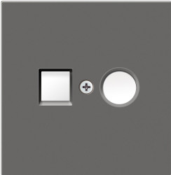 Donel R98 матовый шоколад накладка для розеток   RJ45+SAT, 2-я, серия DA - фото