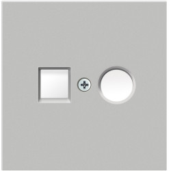 Donel R98 матовый серый накладка для розеток   RJ45+SAT, 2-я, серия DA - фото