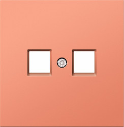 Donel R98 матовый коралл накладка для розетки RJ45, 2-я, серия DA - фото