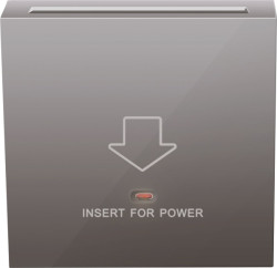 Donel R98 Сталь накладка для карточного выключателя, серия DA - фото