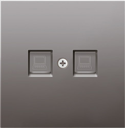 Donel R98 Сталь Накладка для розетки RJ45, 2-я, серия DA - фото