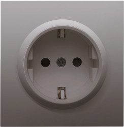 Donel R98 Сталь накладка для розетки Schuko с заземлением, со шторками 16A 250 В~, серия DA - фото