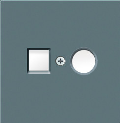 Donel R98 матовый изумруд накладка для розеток   RJ45+SAT, 2-я, серия DA - фото