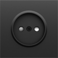Donel S08 черный графит накладка для розетки без заземления, со шторками 16A 250 В~,серия DB - фото