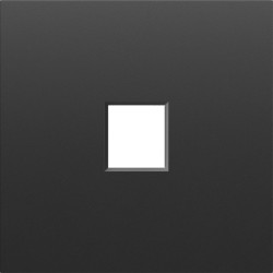 Donel S08 черный графит накладка 1-я для розеток RJ45,TV,SAT , серия DB - фото