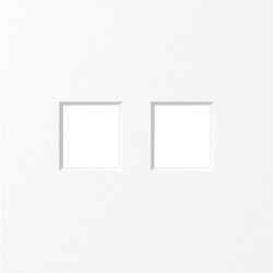 Donel S08 глянцевый белый накладка 2-я для розеток RJ45,TV,SAT , серия DB - фото