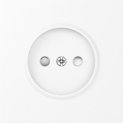 Donel S08 глянцевый белый накладка для розетки без заземления, со шторками 16A 250 В~,серия DB - фото