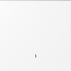 Donel S08 глянцевый белый клавиша для перекрёстного переключателя 1-я с подсветкой, серия DB - фото