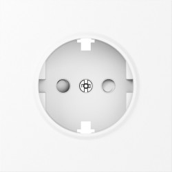 Donel S08 глянцевый белый накладка для розетки Schuko с заземлением, со шторками 16A 250 В~,серия DB - фото