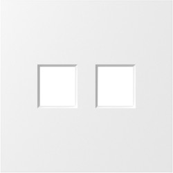 Donel S08 матовый белый накладка 2-я для розеток RJ45,TV,SAT , серия DB - фото