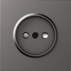 Donel S08 матовый титан накладка для розетки без заземления, со шторками 16A 250 В~,серия DB - фото