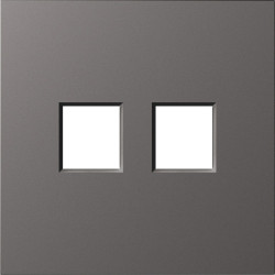 Donel S08 матовый титан накладка 2-я для розеток RJ45,TV,SAT , серия DB - фото