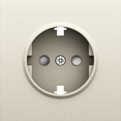 Donel S08 слоновая кость накладка для розетки Schuko с заземлением, со шторками 16A 250 В~,серия DB - фото