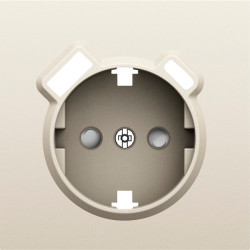 Donel S08 слоновая кость накладка для розетки Schuko с зарядным устройством USB A+C,  со шторками 16A 250 В~,серия DB - фото