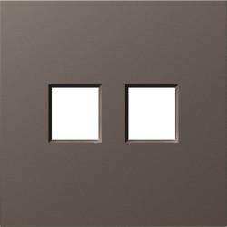 Donel S08 мокко накладка 2-я для розеток RJ45,TV,SAT , серия DB - фото