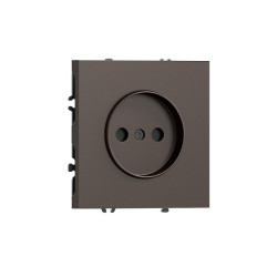 Donel S08 мокко накладка для розетки без заземления, со шторками 16A 250 В~,серия DB - фото