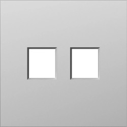 Donel S08 сталь накладка 2-я для розеток RJ45,TV,SAT , серия DB - фото