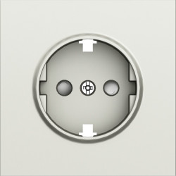 Donel S08 шампань накладка для розетки Schuko с заземлением, со шторками 16A 250 В~,серия DB - фото