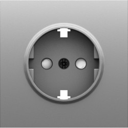 Donel S08 серый графит накладка для розетки Schuko с заземлением, со шторками 16A 250 В~,серия DB - фото