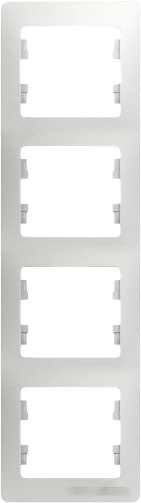 Рамка 4 постовая универсальная Schneider Electric Glossa GSL000108 (белый) - фото